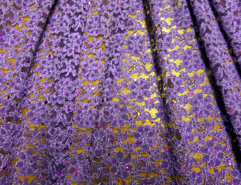 8.Purple Flower Lace With Sequins